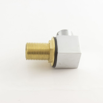 Куточок для душової кабіни латунний, хромований ( УД 25 ) з зовнішньою різьбою.