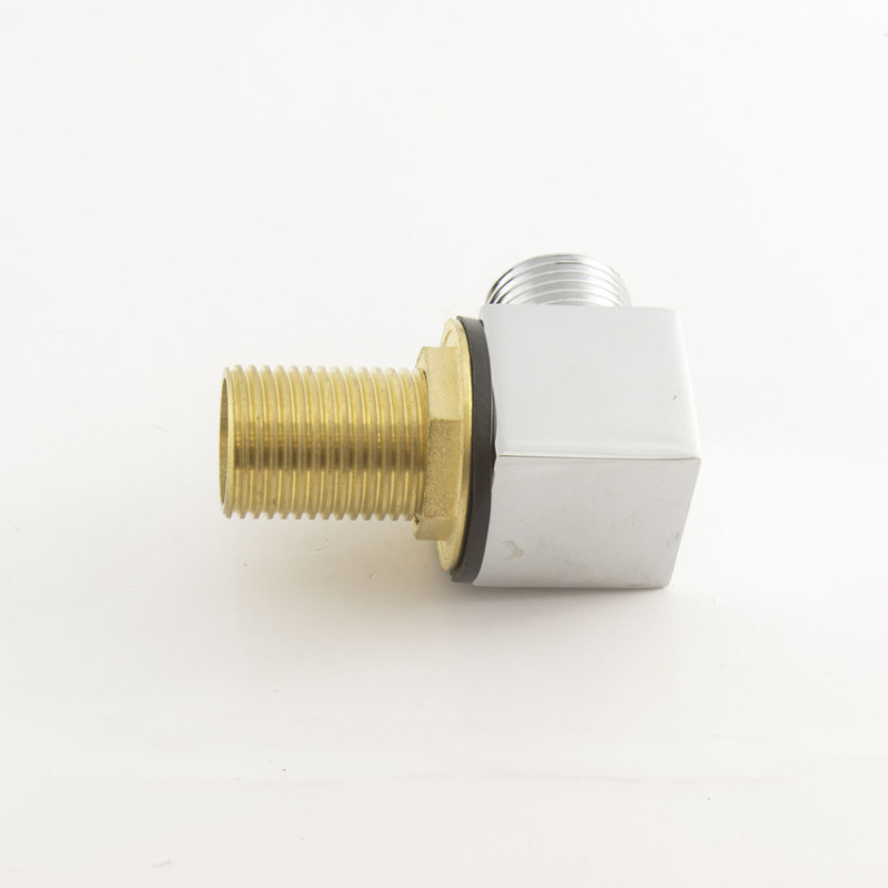 Куточок для душової кабіни латунний, хромований ( УД 25 ) з зовнішньою різьбою.