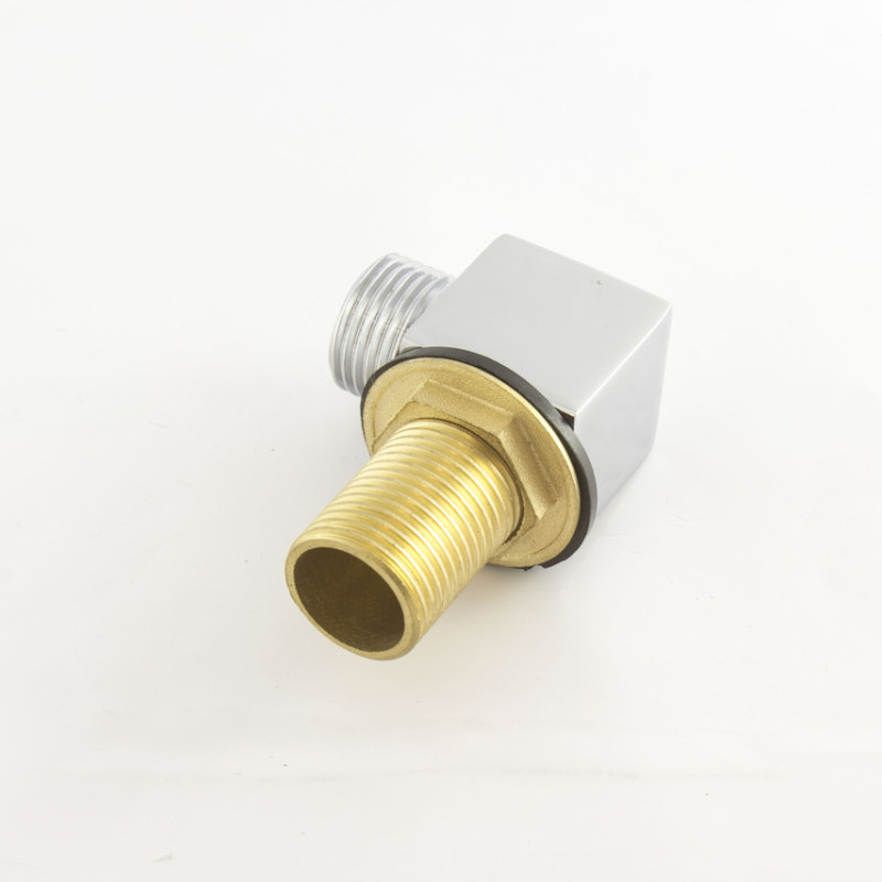 Куточок для душової кабіни латунний, хромований ( УД 25 ) з зовнішньою різьбою.