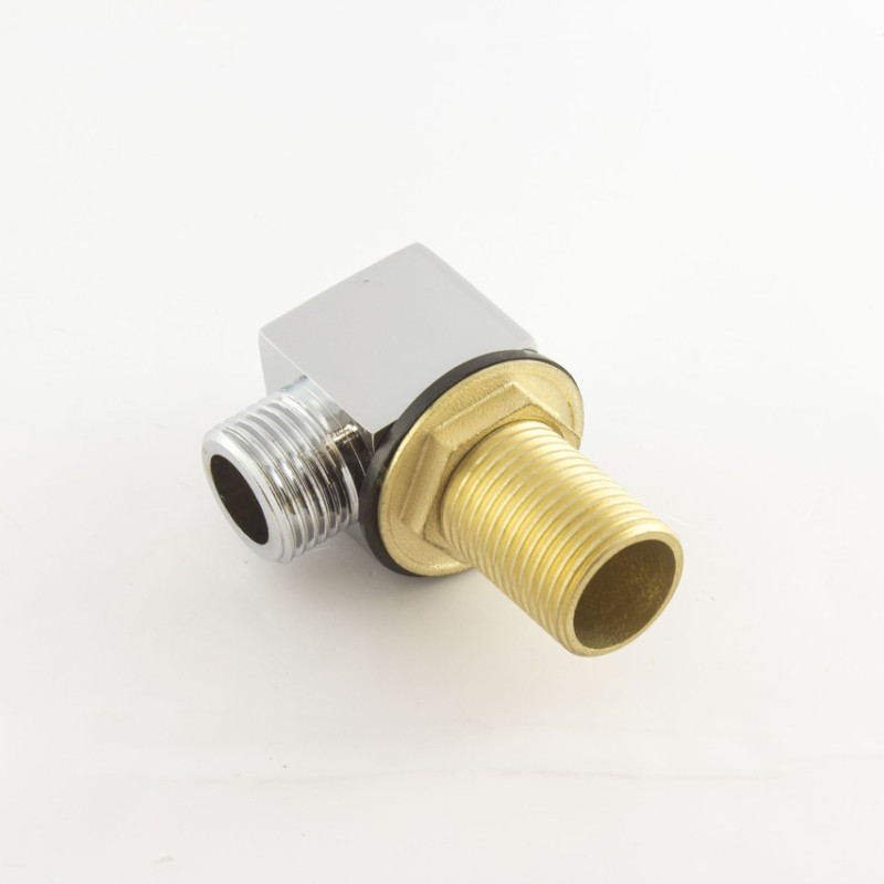 Куточок для душової кабіни латунний, хромований ( УД 25 ) з зовнішньою різьбою.