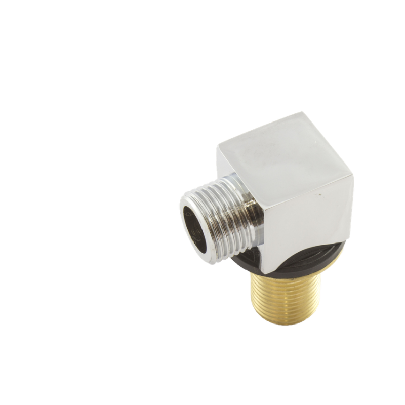 Куточок для душової кабіни латунний, хромований ( УД 25 ) з зовнішньою різьбою.