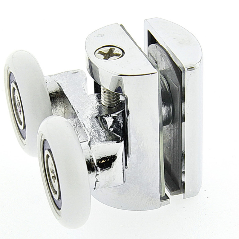 Ролики для душової кабіни подвійні, хромований, верхній ( В628 В )