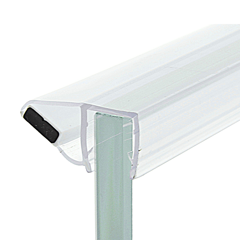 Магнітний ущільнювач для душової кабіни, магніт з боку 45° ( МС08Д 22 КЛ ) завдовжки 2.2 м