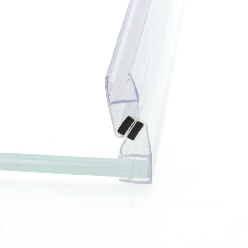 Магнітний ущільнювач для душової кабіни, магніт з боку 45° ( МС08Д 22 КЛ ) завдовжки 2.2 м