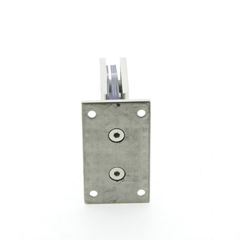 Петля для скляних дверей ( стіна-скло ) 90 градусів ( КП 101 ) Чорна Полірована нержавіюча сталь ( Хром )