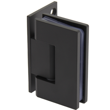 Петля для скляних дверей (стіна-скло) 90 градусів (КП 100В БЛ) Чорна
