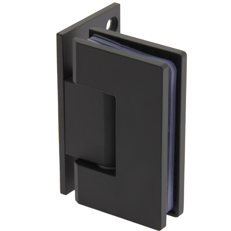 Петля для скляних дверей (стіна-скло) 90 градусів (КП 100В БЛ) Чорна