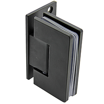Петля для скляних дверей (стіна-скло) 90 градусів (КП 100В БЛ) Чорна