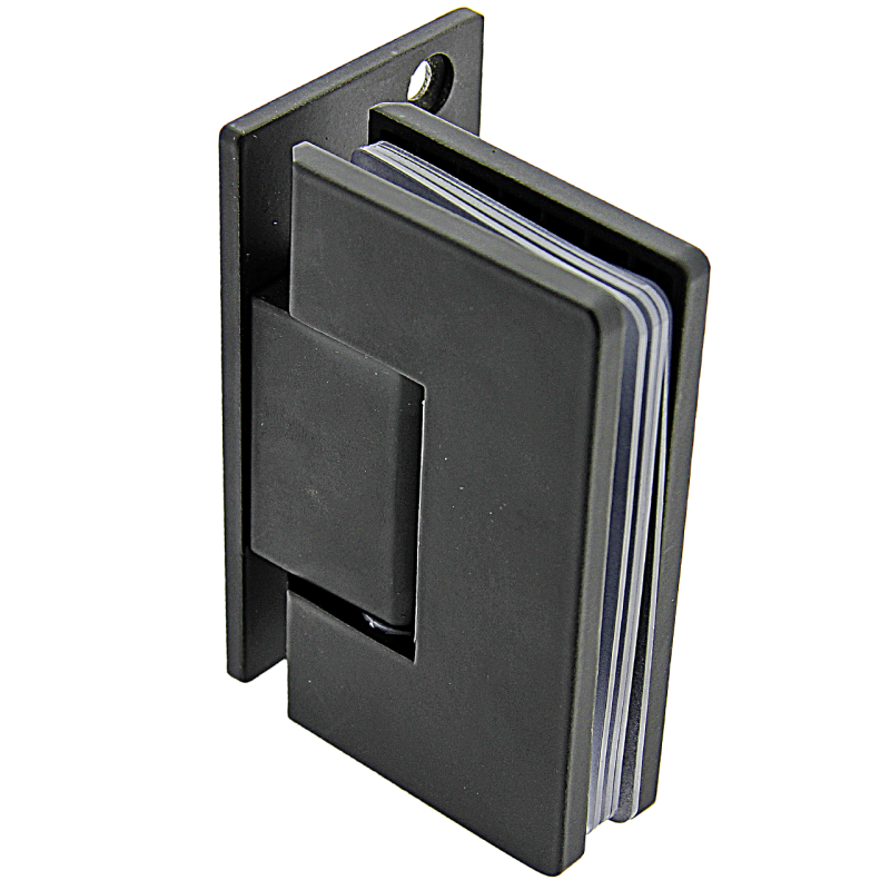 Петля для скляних дверей (стіна-скло) 90 градусів (КП 100В БЛ) Чорна