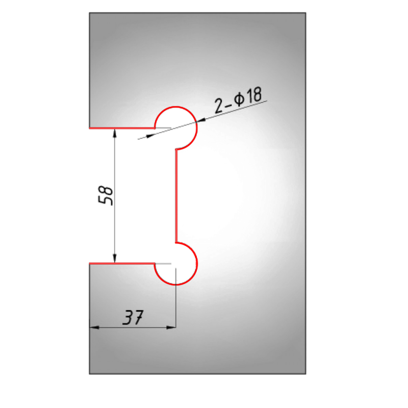 Петля для скляних дверей (стіна-скло) 90 градусів (КП 100В БЛ) Чорна