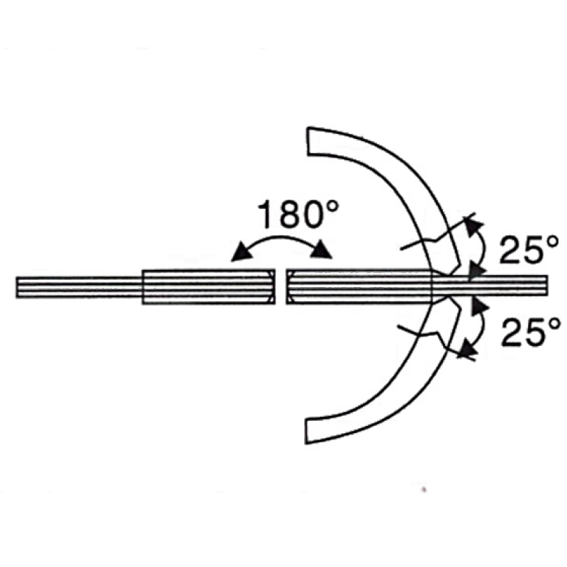 Петля для скляних дверей ( скло-скло ) 180 градусів ( КП 102 ) Чорна Полірована нержавіюча сталь ( Хром )