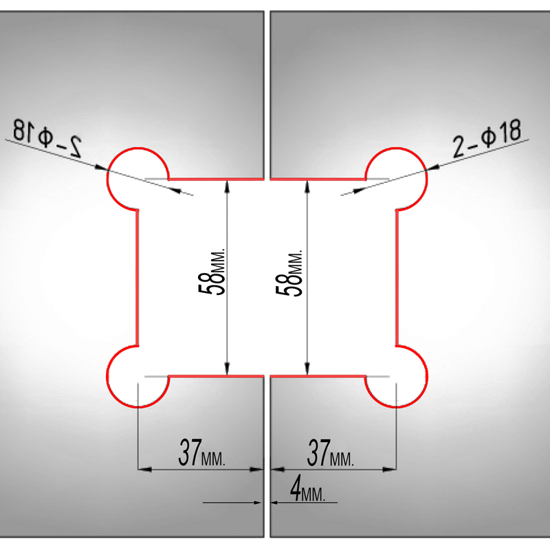 Петля для скляних дверей ( скло-скло ) 180 градусів ( КП 102 ) Чорна Полірована нержавіюча сталь ( Хром )