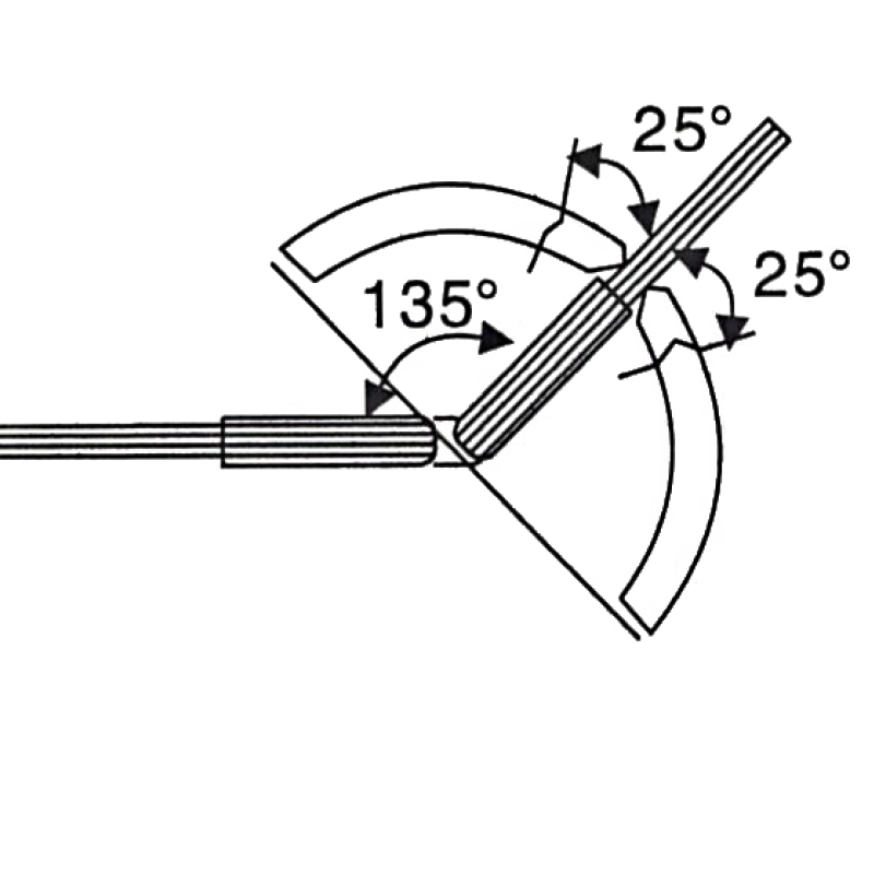 Петля для душової кабіни стіна - скло 90 градусів Сатин