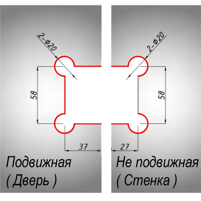 Петля для душової кабіни стіна - скло 90 градусів Сатин
