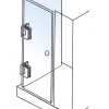 Петля для душової кабіни стіна - скло 90 градусів Сатин