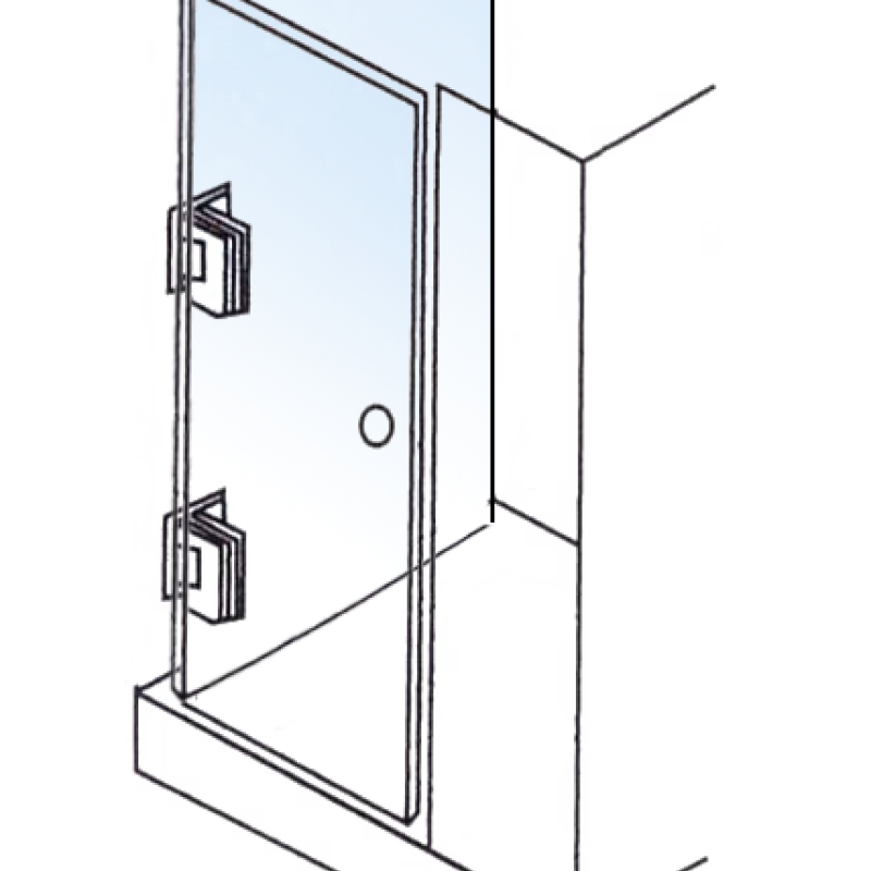 Петля для душової кабіни стіна - скло 90 градусів Сатин