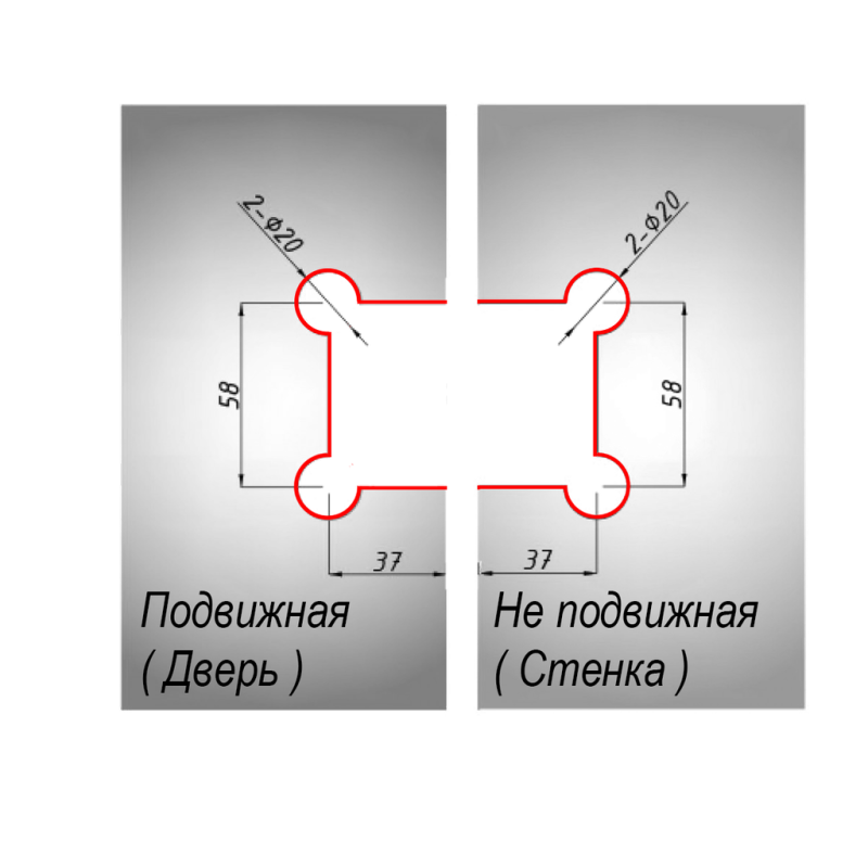 Петля для душової кабіни стіна - скло 90 градусів Сатин