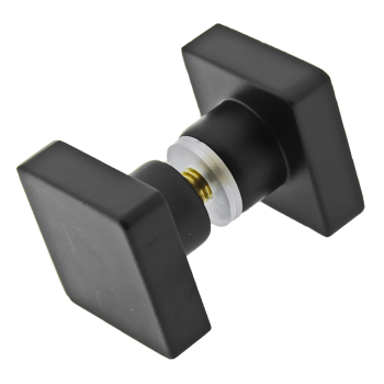 Ручка для скляних дверей на один отвір, латунна Чорна