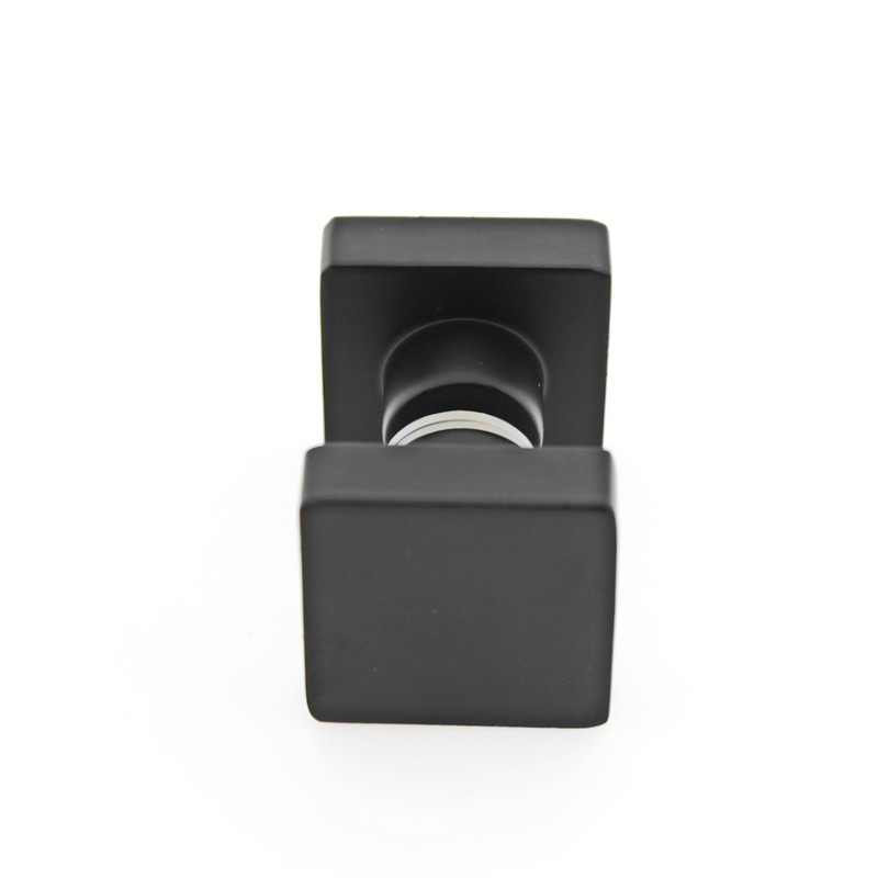 Ручка для скляних дверей на один отвір, латунна Чорна