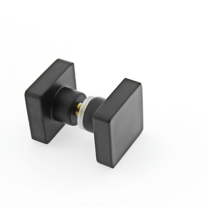 Ручка для скляних дверей на один отвір, латунна Чорна