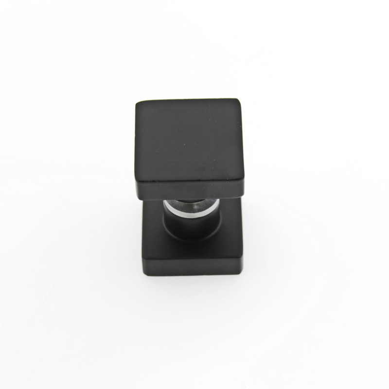 Ручка для скляних дверей на один отвір, латунна Чорна