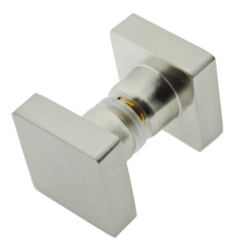 Ручка для скляних дверей на один отвір, латунна Сатин