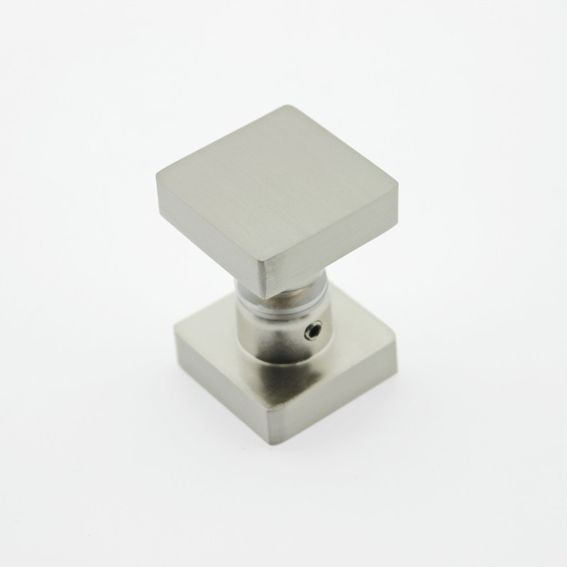 Ручка для скляних дверей на один отвір, латунна Сатин