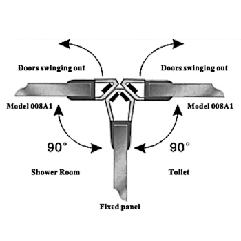 Магнітний ущільнювач для душової кабіни, прозорий ( МС0822КЛ ) довжиною 2,2 м