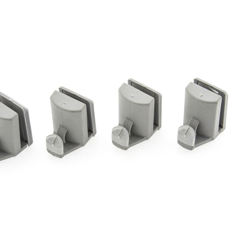 Комплект гачків і Роликиів для душової кабіни ( К01+ В43С ) Верхні подвійні, нижній гачок. 26 мм.