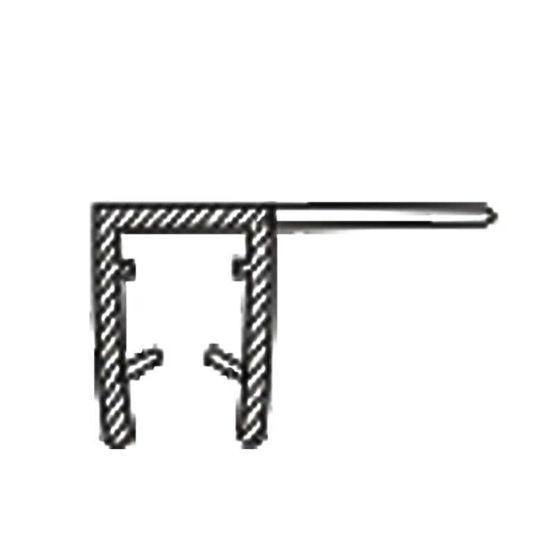 Ущільнювач для душової кабіни, бічний (F) довжина 2 м. Вія 15 мм.