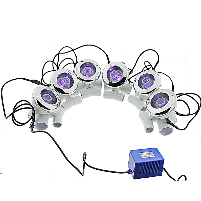 Форсунки для гідромасажної ванни з підсвічуванням води (ЛВД 01) комплект 6 шт.