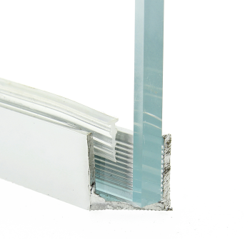 Профіль алюміній П-образний  12х17 хром під 8мм. скло 3 метри