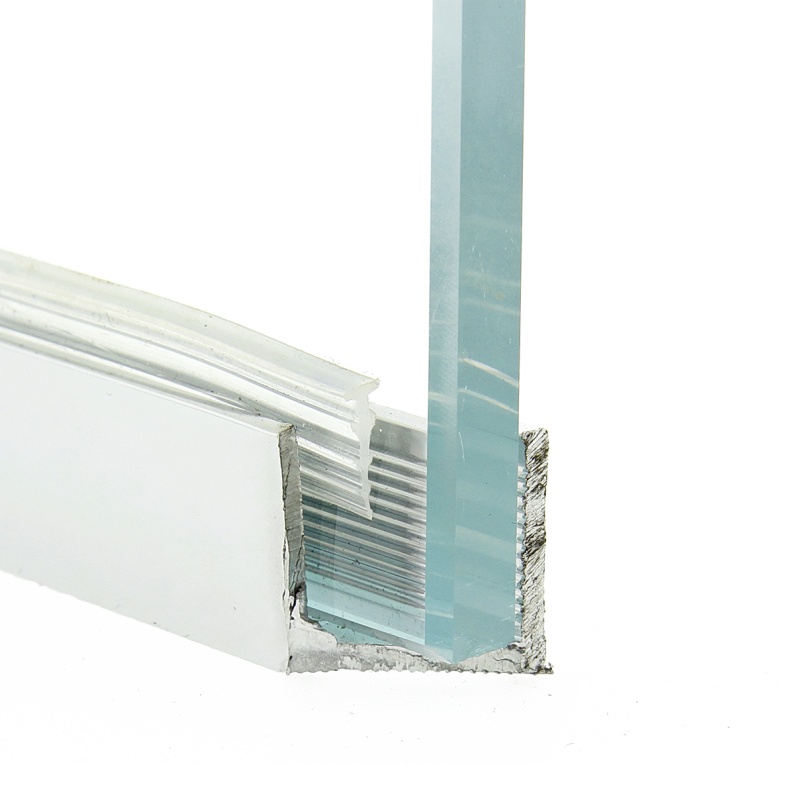 Профіль алюміній П-образний  12х17 хром під 8мм. скло 3 метри