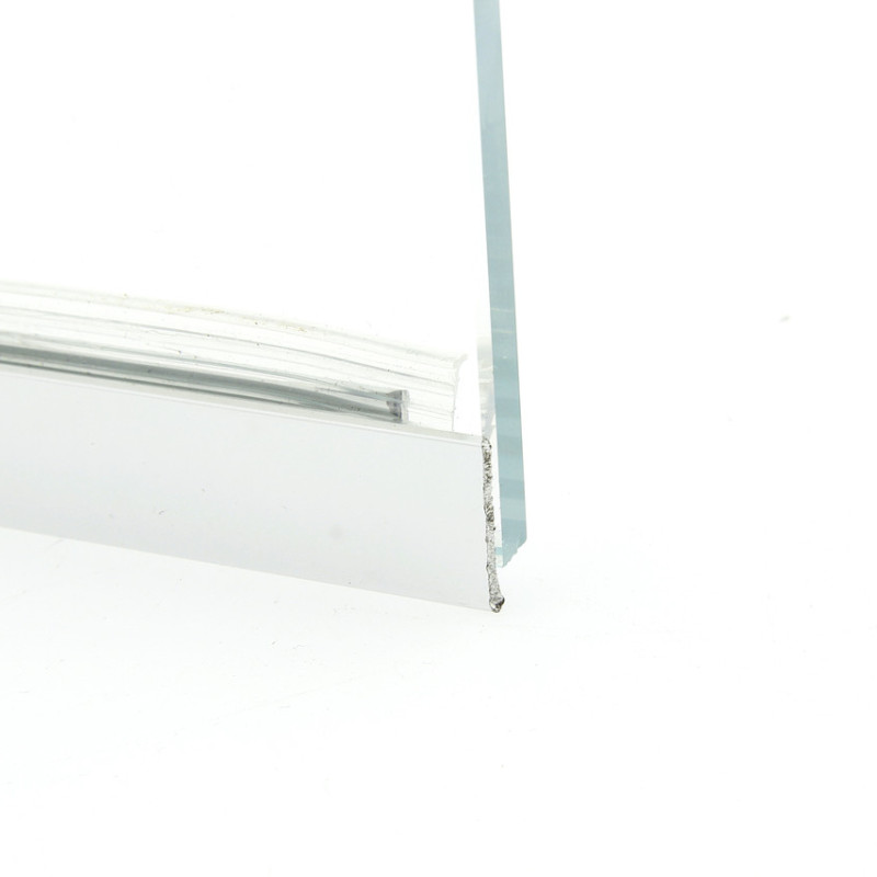 Профіль алюміній П-образний  12х17 хром під 8мм. скло 3 метри