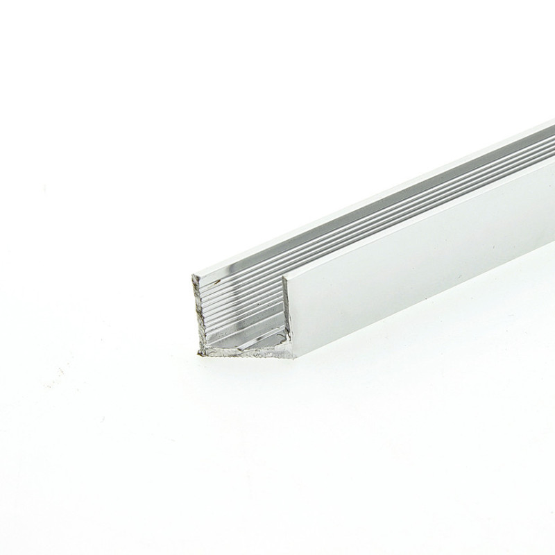 Профіль алюміній П-образний  12х17 хром під 8мм. скло 3 метри