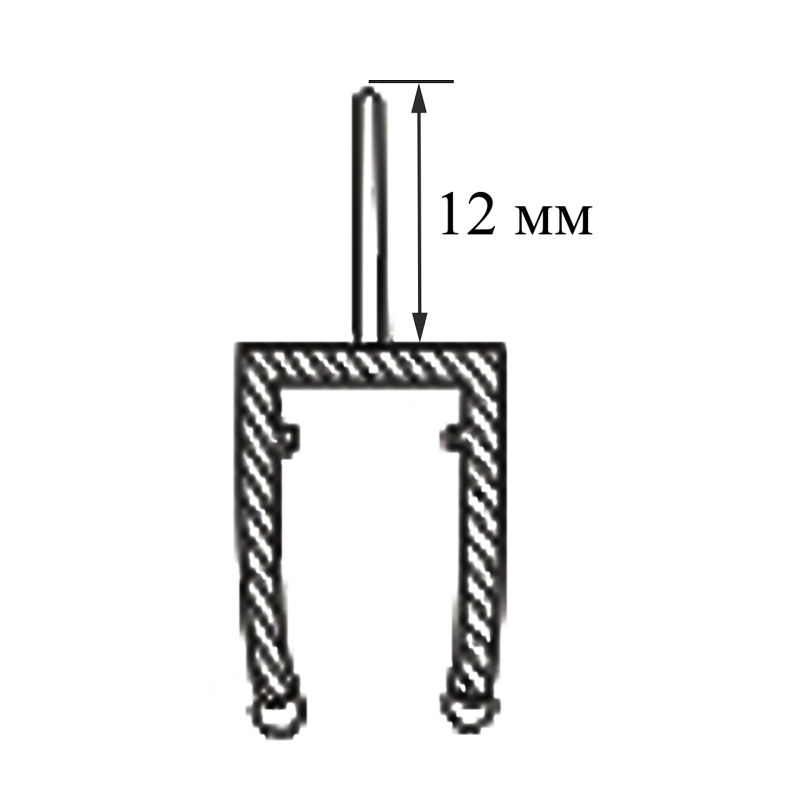 Ущільнювач для душової кабіни, (ФС 01) довжина 2 м. 6 мм.