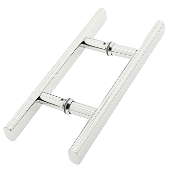 Ручка для скляних дверей ( НЛ02 ) 140 мм Нержавіюча сталь