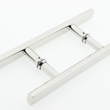 Ручка для скляних дверей ( НЛ02 ) 140 мм Нержавіюча сталь