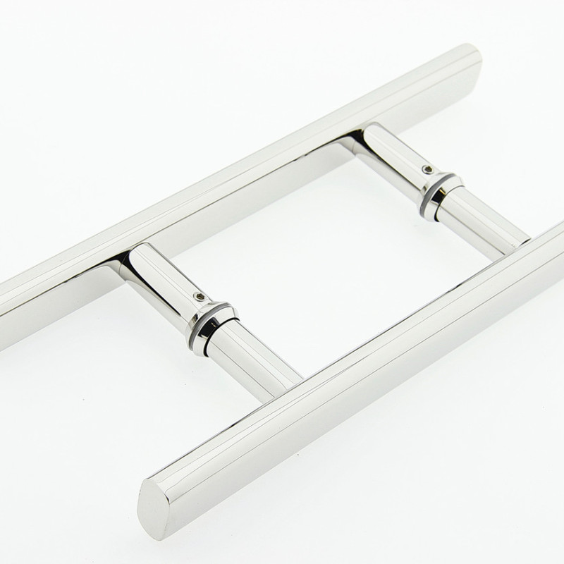 Ручка для скляних дверей ( НЛ02 ) 140 мм Нержавіюча сталь