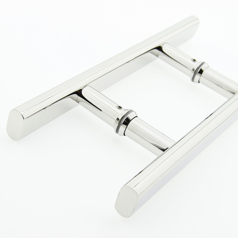 Ручка для скляних дверей ( НЛ02 ) 140 мм Нержавіюча сталь