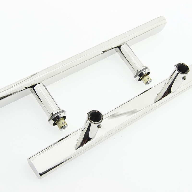 Ручка для скляних дверей ( НЛ02 ) 140 мм Нержавіюча сталь