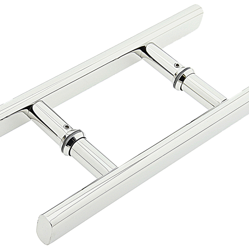 Ручка для скляних дверей ( НЛ02 ) 140 мм Нержавіюча сталь