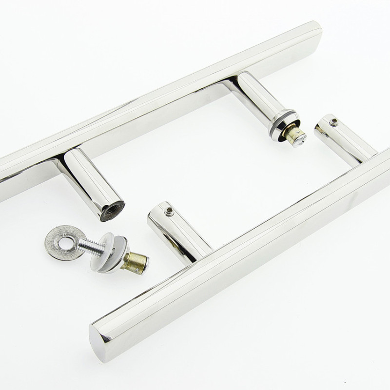 Ручка для скляних дверей ( НЛ02 ) 140 мм Нержавіюча сталь