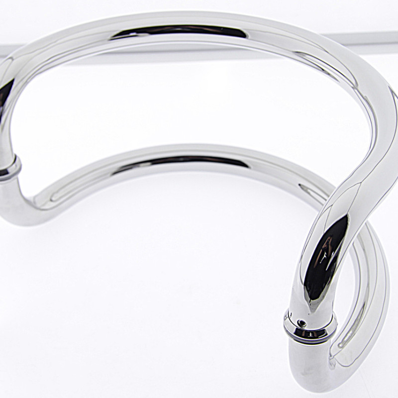 Ручка для скляних дверей ( НЛ014 ) полірована нержавіюча сталь Ø25 мм, 275мм