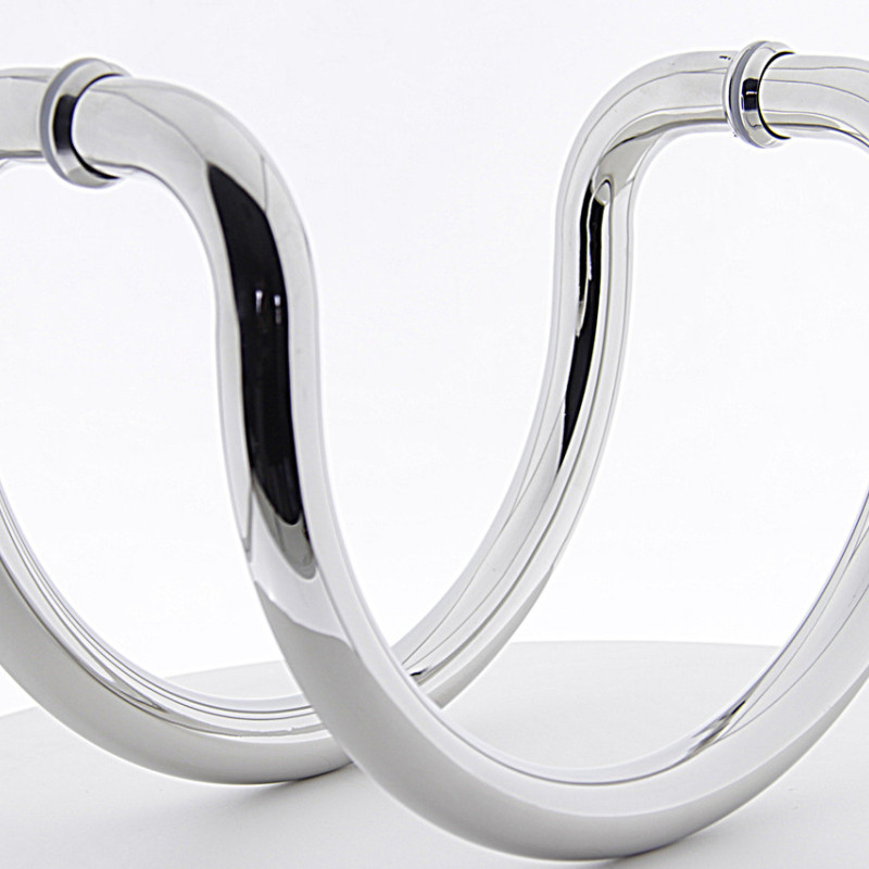 Ручка для скляних дверей ( НЛ014 ) полірована нержавіюча сталь Ø25 мм, 275мм