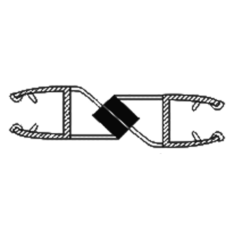 Магнітний ущільнювач для душової кабіни, прозорий (МС0825КЛ) завдовжки 2,5 м