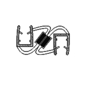 Магнітний ущільнювач для душової кабіни, магніт з боку, з виносом ( МСГ ) довжиною 2 м