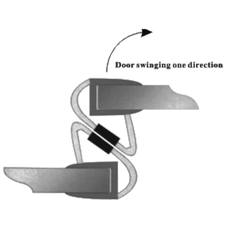 Магнітний ущільнювач для душової кабіни, магніт з боку, з виносом ( МСГ ) довжиною 2 м