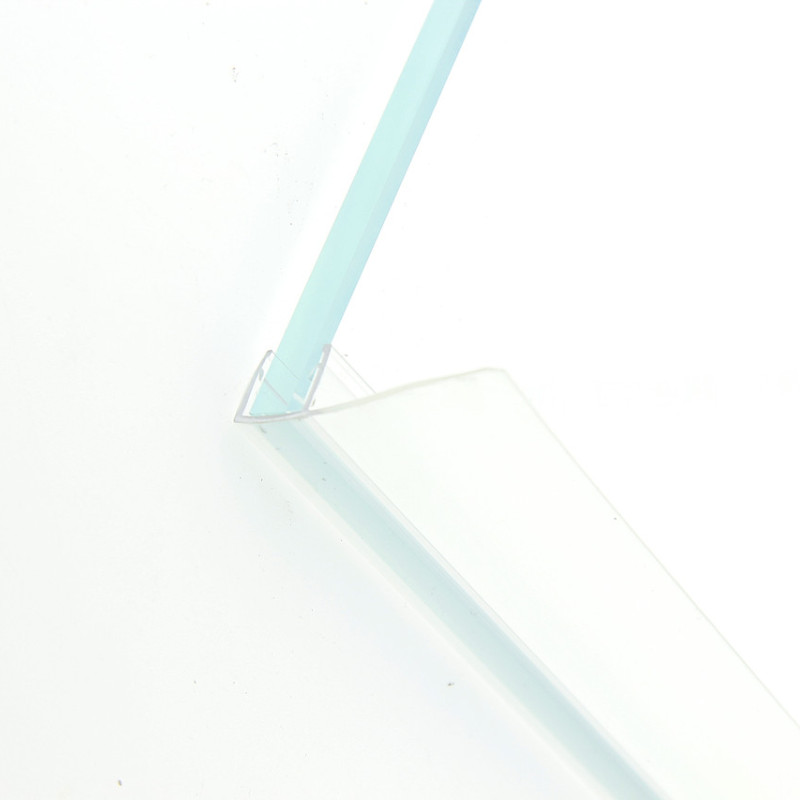 Ущільнювач для душової кабіни, бічний прозорий, довжина 2,2 м. вії 25 мм. 10 мм.