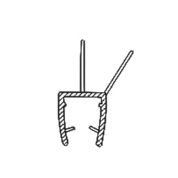 Ущільнювач для душової кабіни, нижній (ФС06CC КЛ) прозорий 8 мм.